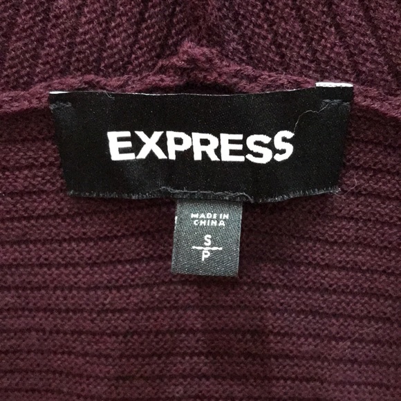 Burgundy EXPRESS Cardigan Sweater - Picture 4 of 13